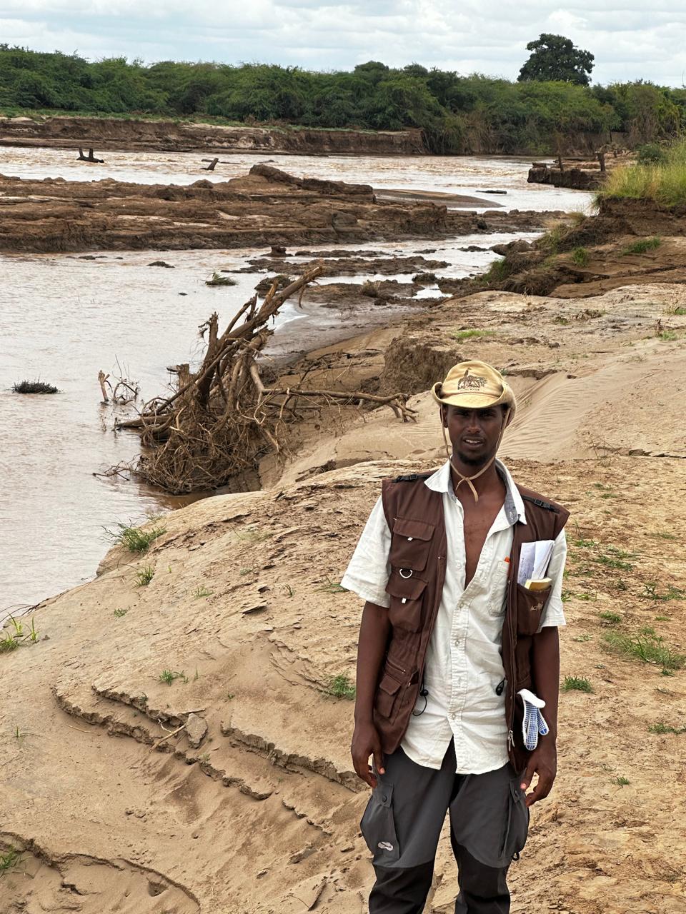 Omar on the banks of the Tana River